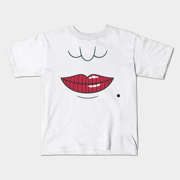 Yokonda Bee Stung Lips Kids T-Shirt by PabloooDuarte